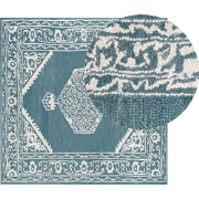 GEVAS  - Vloerkleed - Blauw - 200 x 200 cm - Wol