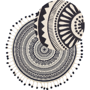 TATVAN - Laagpolig vloerkleed - Marineblauw - 120 cm - Katoen