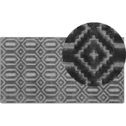 ADATEPE - Laagpolig vloerkleed - Donkergrijs - 80 x 150 cm - Viscose