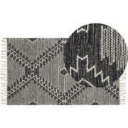 ARBAA - Laagpolig vloerkleed - Gebroken wit - 80 x 150 cm - Katoen