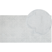 GHARO - Hoogpolig vloerkleed - Lichtgrijs - 80 x 150 cm - Polyester