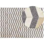 BAGGOZE - Patchwork vloerkleed - Donkergrijs - 160 x 230 cm - Jacquard