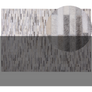 AHILLI - Laagpolig vloerkleed - Grijs - 160 x 230 cm - Koeienhuid leer