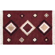 SIIRT - Laagpolig vloerkleed - Rood - 160 x 230 cm - Katoen