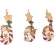 Claydough engel in zuurstok 3A 13 cm ornament