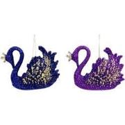 3.5 inch Swan Orna X 2. 5x5x10 cm kerstornament