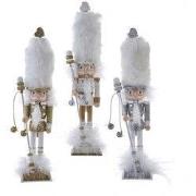 Notenkraker Hollywood goud/wit/zilver hoed 3A 24 cm