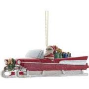 Old Guys heersen over de slee van de kerstman 4,5 cm ornament