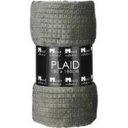 Joanne Fleece Plaid - L180 x W130 cm - Polyester - Dark green