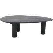 Table basse en suar massif noire L130 cm - GALET