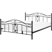 ANTLIA  - Tweepersoonsbed - Zwart - 160 x 200 cm - Metaal