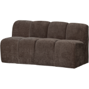 WOOOD Mojo Eetbankje Met Rugleuning 164 cm Mojo - Ribstof -Roest Bruin