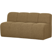 WOOOD Mojo Eetbankje Met Rugleuning 164 cm Mojo - Bouclé - Geel/Bruin