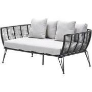 Melissa divanbed - carbon black - rope lava black -  valley sand