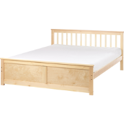 OLENDON - Tweepersoonsbed - Lichtbruin - 160 x 200 cm - Dennenhout