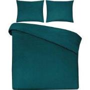 DoubleDry Dekbedovertrek 100% Natuurlijk Katoen - Eenpersoons 140x200/...