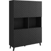 Meubella - Dressoir Pulse 2 - Zwart - 120 cm