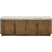 TV-meubel van massief hout en marmer BUREN