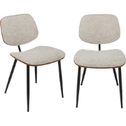 Set van 2 beige stoelen OLYMPIA