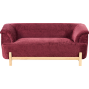 ALNOR - Tweezitsbank - Bordeauxrood - Chenille