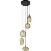 Hanglamp Amber - 5-Lichts - 40x40x180cm - V-Shape Pattern