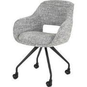 Eetkamerstoel Grijs - Incl. Wieltjes - Spring Eagle - Set van 2