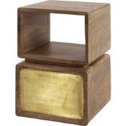 Nachtkastje Naturel Hout - 30x30x42cm - Brass XS