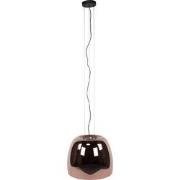 Hanglamp Koper Glas - 1-Lichts - 48x48x150cm - Drift Glass XL