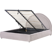 MOUZON - Bed met opbergruimte - Beige - 140 x 200 cm - Stof