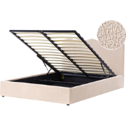 NANTERRE - Bed met opbergruimte - Beige - 160 x 200 cm - Bouclé