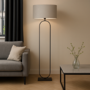 Landelijke Vloerlamp Verona Zwart