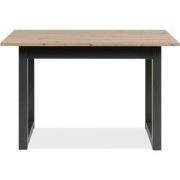 Uitschuifbare eettafel in eiken- en antracietkleur L120/160 cm - DENVE...
