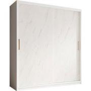 Meubella - Kledingkast Marmer - Wit - 180 cm