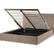 TARASCON - Tweepersoonsbed - Taupe - 140 x 200 cm - Stof