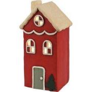 Led huis l19.5b15.5h36.5cm-4l rood