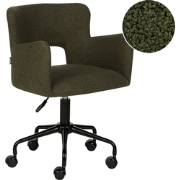 SANILAC - Bureaustoel - Donkergroen - Bouclé