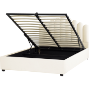 VINCENNES - Bed met opbergruimte - Wit - 160 x 200 cm - Fluweel