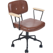 ALGERITA - Bureaustoel - Bruin - Kunstleer