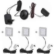 Onderbouwspot set van 3 warm wit