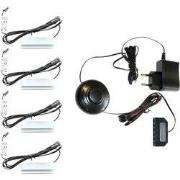 Set van 4 glazen bodemklemmen warm wit