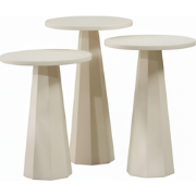 Set van 3 witte salontafels H57/H52/H47 cm - LILYUM