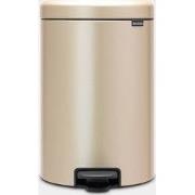 NewIcon Pedaalemmer, 20 liter, kunststof binnenemmer - Metallic Gold