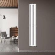 Badkamer radiator middenaansluiting 260x1600 mm wit met muurthermostaa...