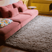 Hoogpolig vloerkleed Pilo groen/beige polyester Interieur05 Groen; Bei...