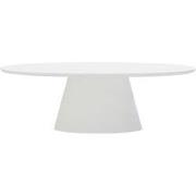 Eettafel Ovaal 300cm - Wit Eco Composiet - Acryl Coating - Cleo