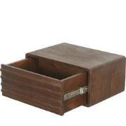 Nachtkastje Zwevend - Donkerbruin Hout - 45x30x20cm - Keanu
