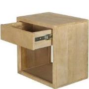 Nachtkastje Zwevend - Naturel Hout - 40x30x40cm - Jeff