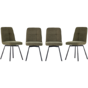 Game of 4 swivel fabric chairs H85.5 cm - IONA
