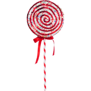 Decoration - Lolly Pop - Foam - Red/White - 25x63cm