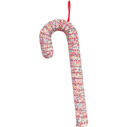 Christmas Decoration - Candy Cane - Foam - White /Discoball Dip - 52cm